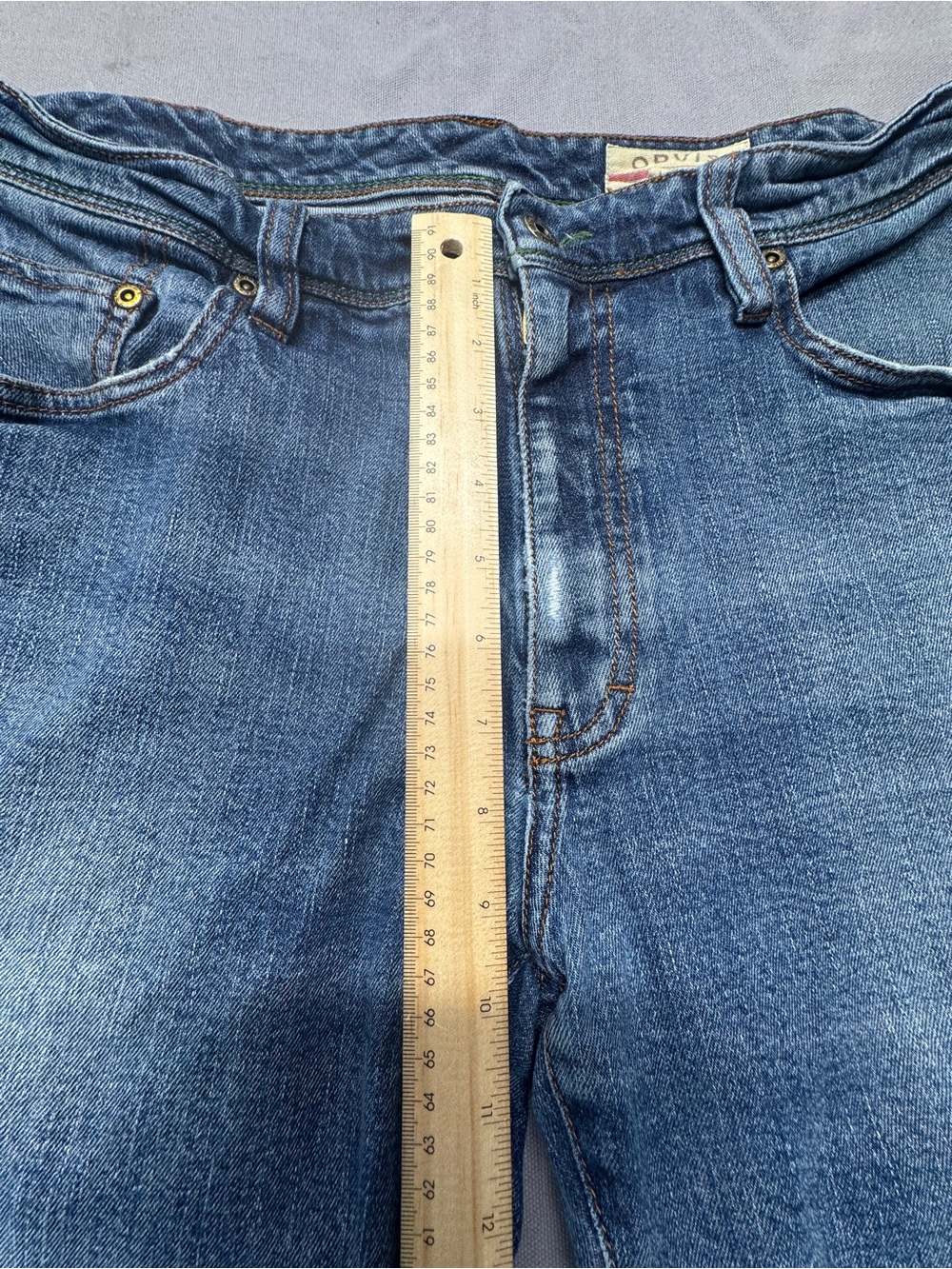 Orvis Denim Jeans Medium Wash Straight Leg Mens 36x30 G9 - Picture 5 of 8